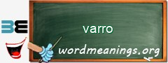 WordMeaning blackboard for varro